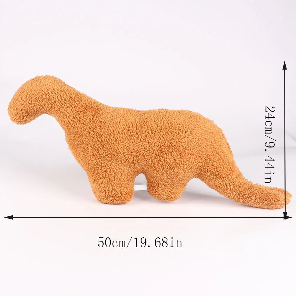 47Cm Plush Dino Nugget Pillow Baby Sensory Toys Soft Stuffed Animal Dinosaur Chicken Block Doll Plush Toy Kids Educational Toys