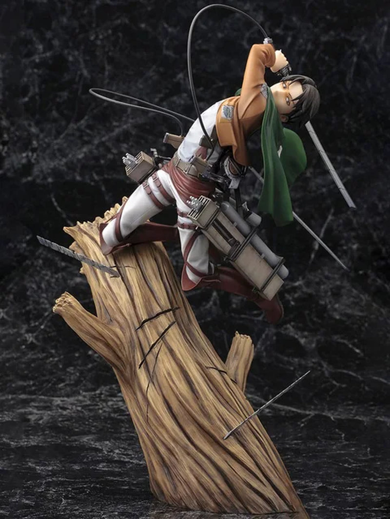 Attack on Titan Artfx J Levi Mikasa Ackerman Renewal Package Ver. PVC Action Figure Anime Figure GK Model Toys Doll Gift