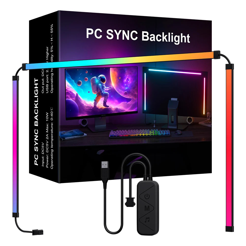 Smart Ambient PC Display Sync Computer Monitor Backlight LED Strip Light RGB Color DIY Smart Control Atmosphere Computer Game