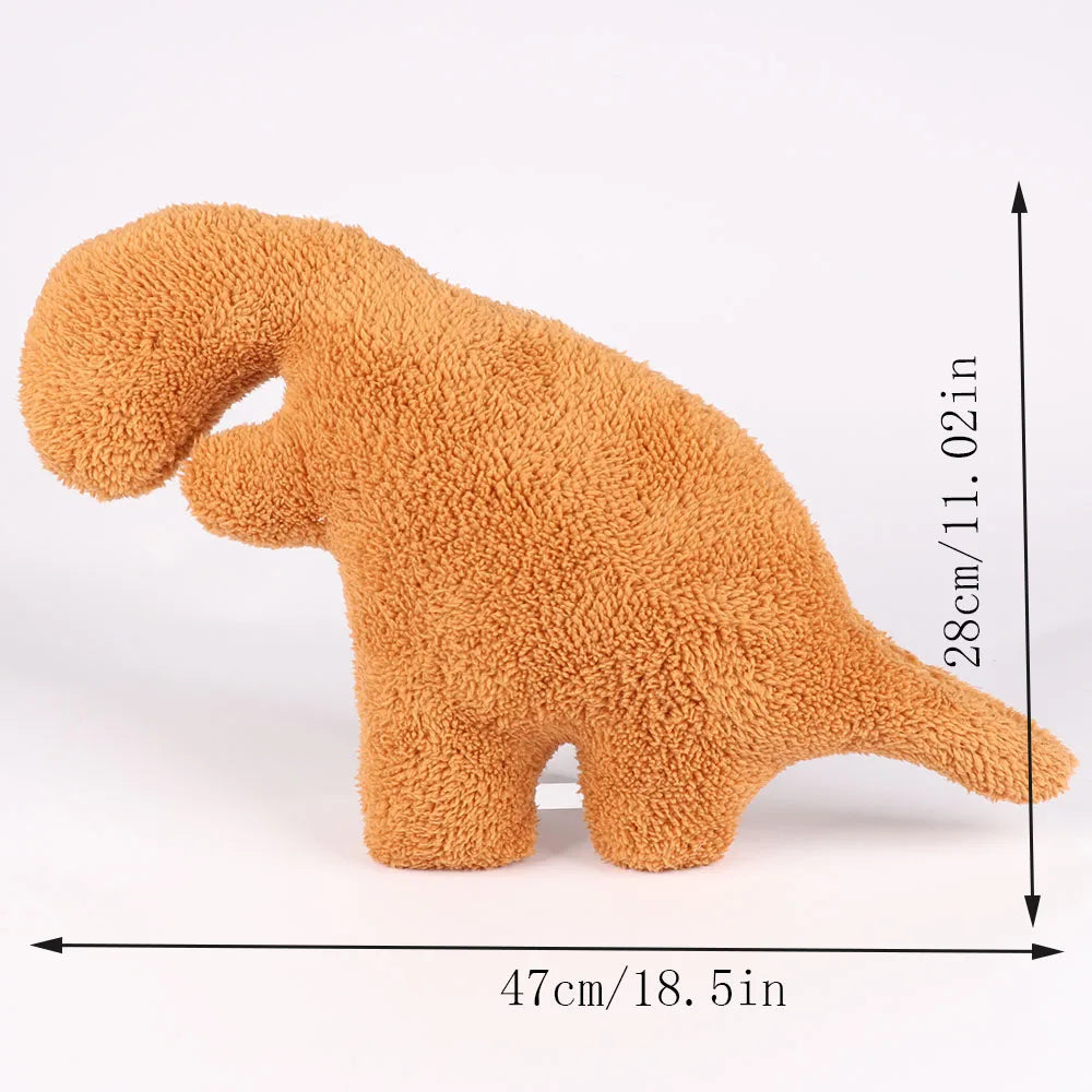 47Cm Plush Dino Nugget Pillow Baby Sensory Toys Soft Stuffed Animal Dinosaur Chicken Block Doll Plush Toy Kids Educational Toys