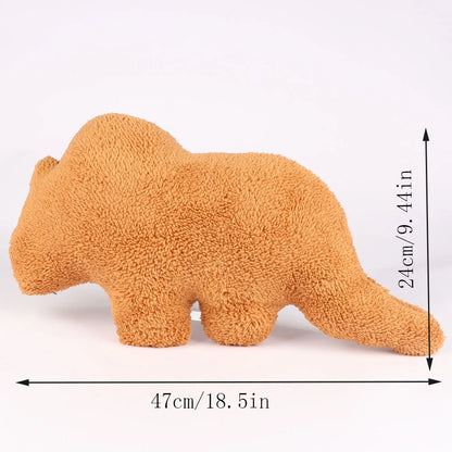 47Cm Plush Dino Nugget Pillow Baby Sensory Toys Soft Stuffed Animal Dinosaur Chicken Block Doll Plush Toy Kids Educational Toys