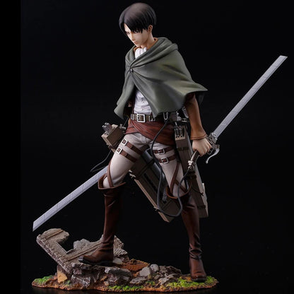 Attack on Titan Artfx J Levi Mikasa Ackerman Renewal Package Ver. PVC Action Figure Anime Figure GK Model Toys Doll Gift