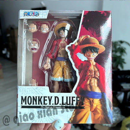 One Piece Action Figures Anime Luffy Roronoa Zoro Ace Figure Movable Joints Collection Model Toys Birthday Gift for Children