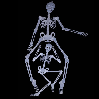 Halloween Hanging Luminous Skeleton Full Body Noctilucent Ghost Bone Halloween Party Outdoor Garden Scary Decoration Props