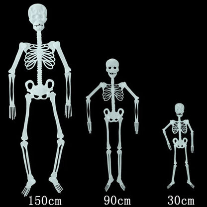 Halloween Hanging Luminous Skeleton Full Body Noctilucent Ghost Bone Halloween Party Outdoor Garden Scary Decoration Props