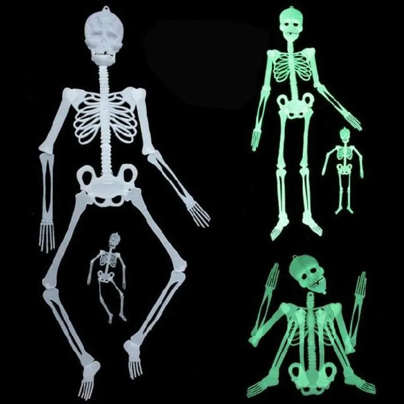 Halloween Hanging Luminous Skeleton Full Body Noctilucent Ghost Bone Halloween Party Outdoor Garden Scary Decoration Props