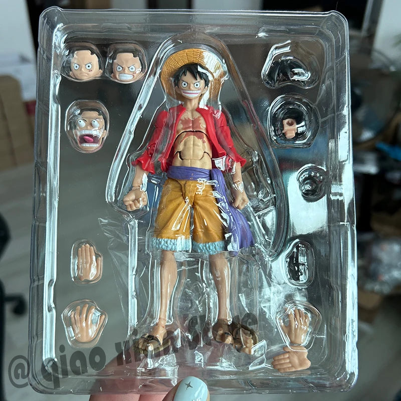 One Piece Action Figures Anime Luffy Roronoa Zoro Ace Figure Movable Joints Collection Model Toys Birthday Gift for Children