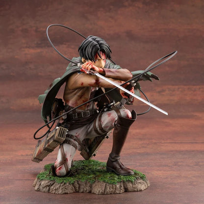 Attack on Titan Artfx J Levi Mikasa Ackerman Renewal Package Ver. PVC Action Figure Anime Figure GK Model Toys Doll Gift