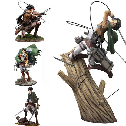 Attack on Titan Artfx J Levi Mikasa Ackerman Renewal Package Ver. PVC Action Figure Anime Figure GK Model Toys Doll Gift