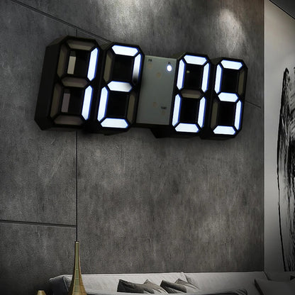 Modern Design 3D Large Wall Clock LED Digital USB Electronic Clocks on the Wall Luminous Alarm Table Clock Desktop Home Decor