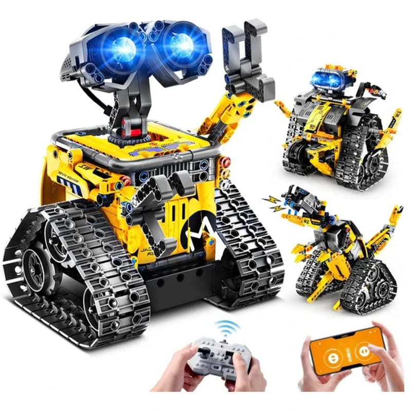 3 in 1 City Technical RC Car Robot Excavator Racing Car Building Blocks Remote Control Bulldozer Truck Bricks Gift Toys for Boys