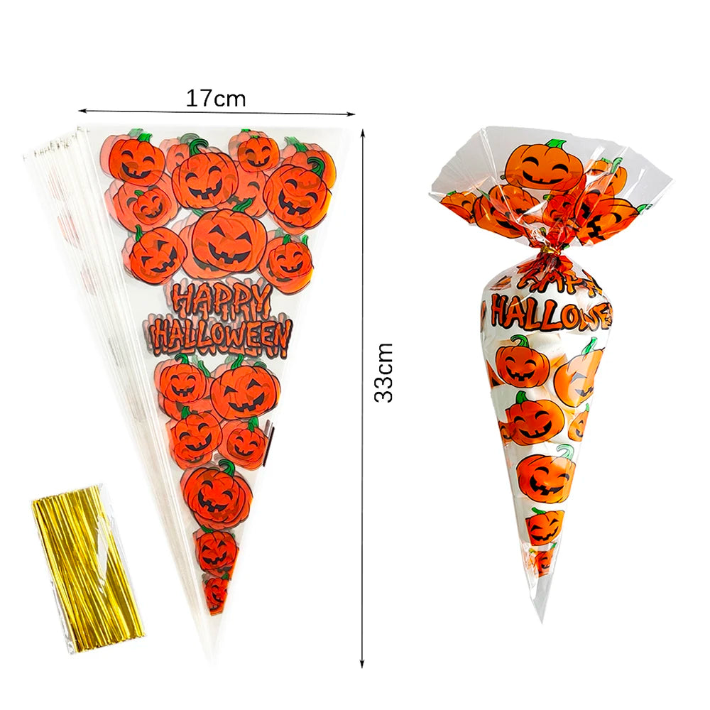 Halloween Candy Basket Halloween Snacks Fruits Bowl Biscuit Packaging Basket Trick or Treat Decoration Halloween Party Supplies